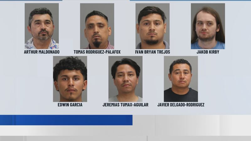 7 hombres acusados tras una operación contra el vicio en Bryan