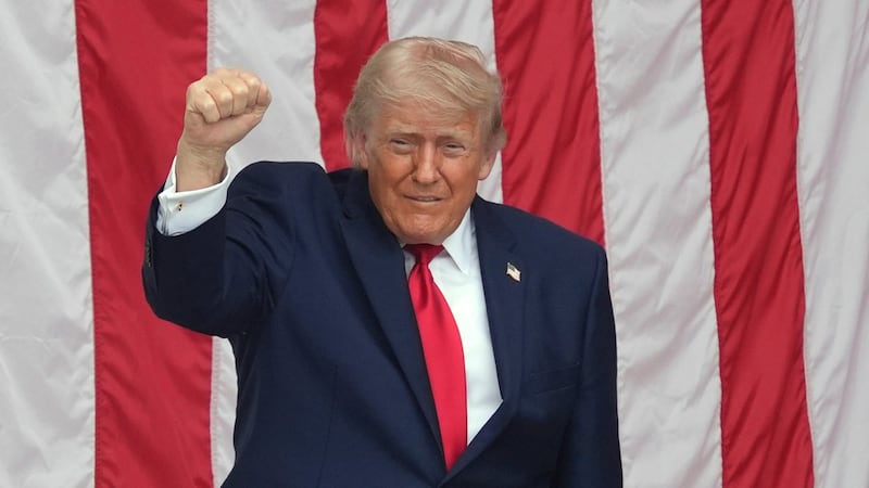 El presidente Donald Trump pronuncia un discurso durante la 158ª conmemoración del Día...