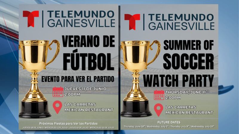 Telemundo Gainesville is hosting watch parties throughout the 2026 FIFA World Cup.
